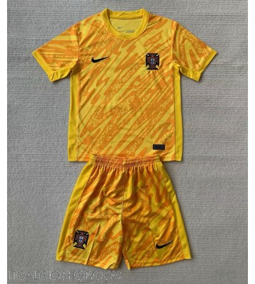 Portogallo Portiere Prima Maglia Bambino Europei 2024 Manica Corta (+ Pantaloni corti)